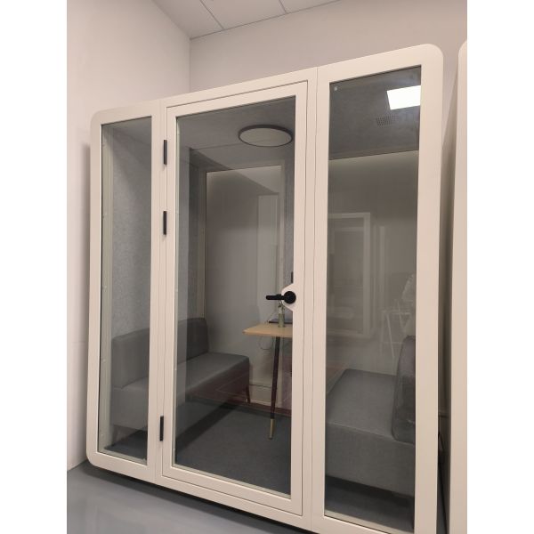 Cabines téléphoniques compactes vertes/blanches insonorisées pour bureau à domicile