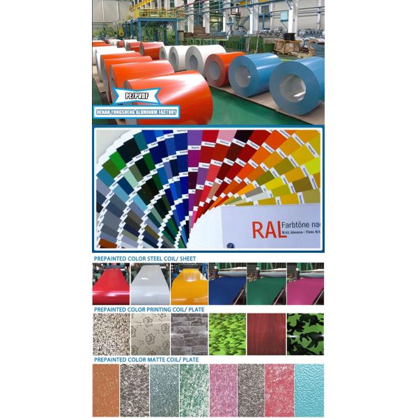 Série 1000 et 3000 bobine en aluminium revêtue de PVC 0,6 mm en grain de bois bobine en aluminium stock pour le mur de toiture de gouttière