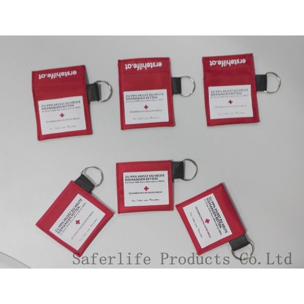Competitive promotion products key chain emergency disposable CPR face shields
