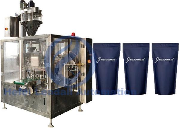 Milk Powder Rotary Packing Machine 10g To 2.5kg For Stand Up Zipper Pouch
