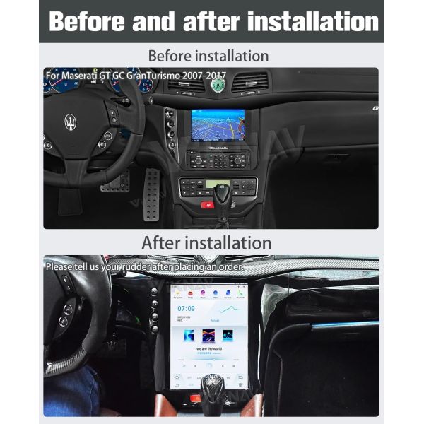 13.9 дюймовый сенсорный экран Стерео GPS навигационный мультимедийный проигрыватель Для 2007-2017 Maserati GT GC Android беспроводной Carplay 4G
