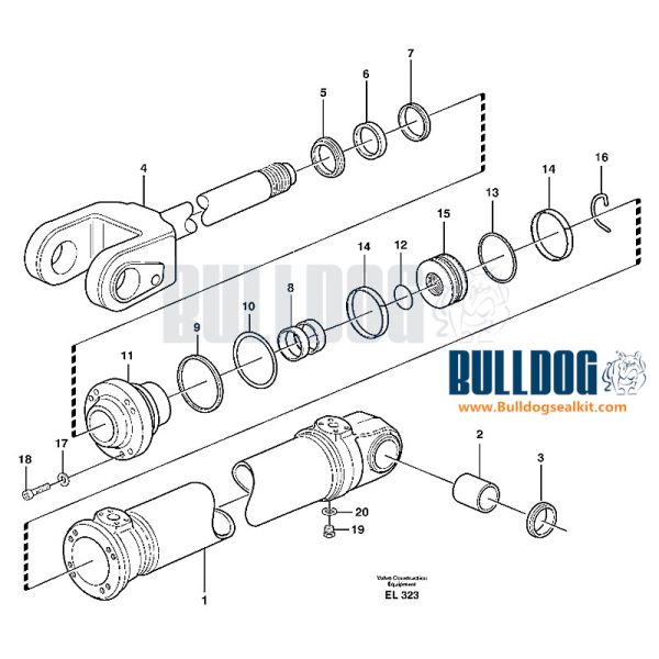 11709018 Volvo L150F L150E Loaders hydraulic LIFT cylinder seal kit hydraulic repair kit