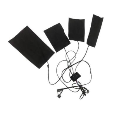 Jacket Heating Pad 4pads 4 In 1 Far Infrared 5V USB Heating Sheet For Clothes
