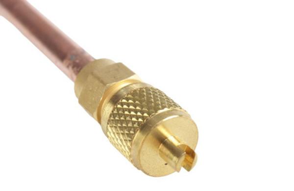 1/4 Refrigeration Charging Valve Copper Corrostion Resistant For Air Conditioner