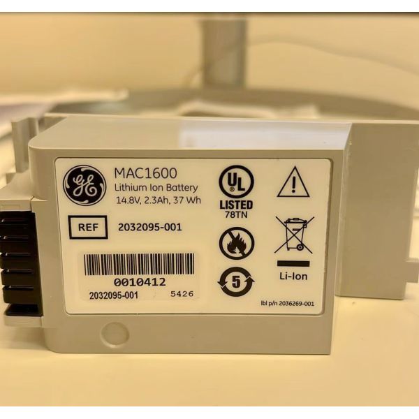 GE MAC1600 ЭКГ Машинная батарея 14,8В 2,3Ач 37Wh REF 2032095-001