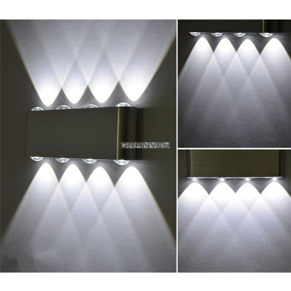 8W 190x60x30mm IP54 Aluminum LED Wall Light Up Down CE ROHS FCC