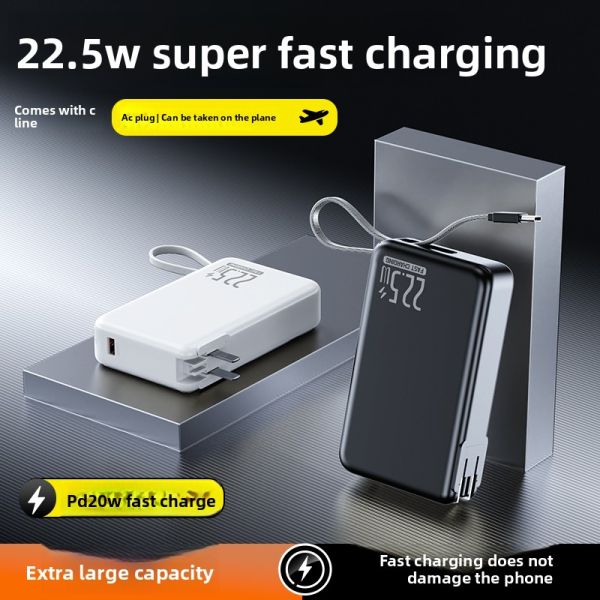 Never Run Out of Battery AC Plug Power Bank 385g / 22.5W Onput