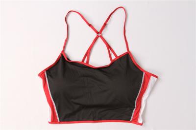 90% Polyester 10% Spandex Knit Sports Bra Ladies Yoga Top With Bra Linning