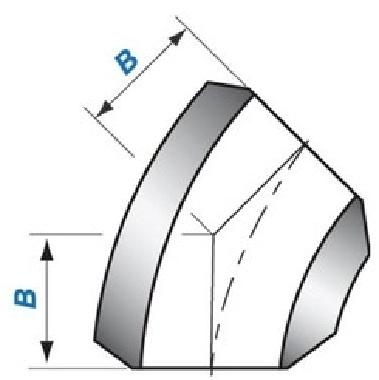 Welded Connections 45° Carbon Steel Elbow For Changing The Direction Of Pipelines