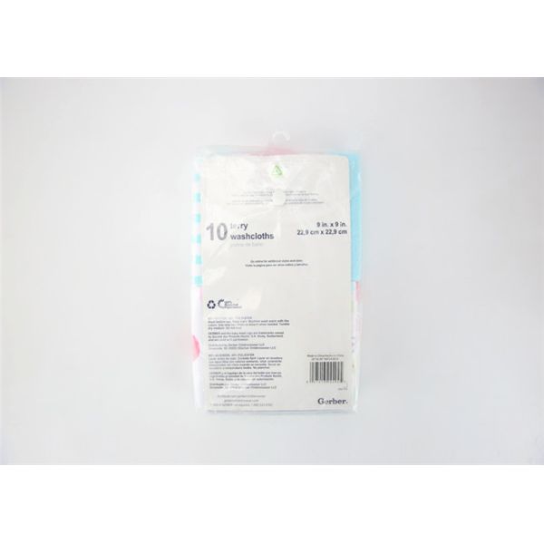 Modern Fashionable Baby Bath Wash Cloth , Pink Baby Washcloths AZO Free