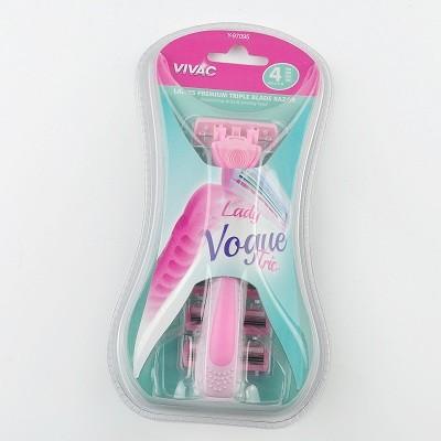 3-6 Blades Disposable Face and Body Hair Removal Razor Pack for Women with Razor Head Refills