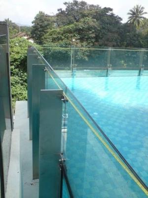 Clear Laminated Pool Fencing Glass PVB Single Glass Thick 19 mm