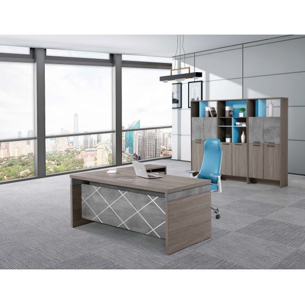 Melamine Faced Chipboard Office Manager Desk Size W1800*D900*750Hmm