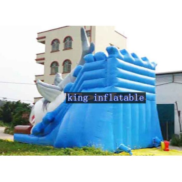 Única pista penetrante corrediça seca inflável branca/cinzenta do Trill do tubarão pelo PVC de Plato