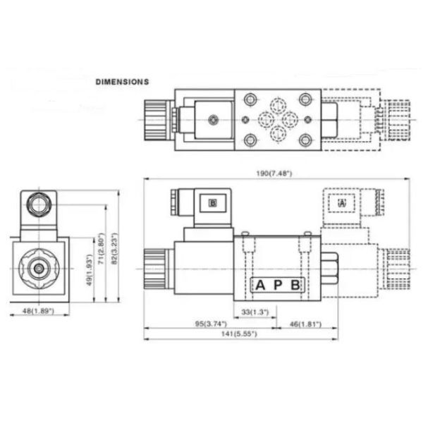 Electromagnetic Solenoid Proportional Directional Control Valve With Two More Flow Forms