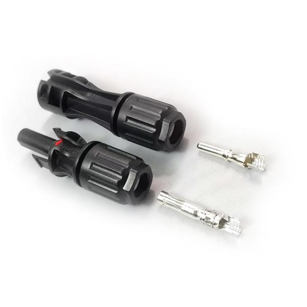 Female MC4 Solar PV Connector UL94-V0 Multiple Plugging / Unplugging Cycles