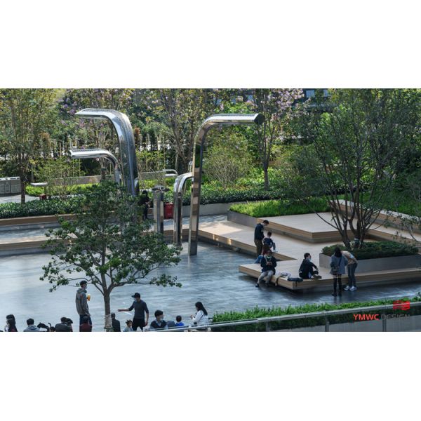 SCULPTURE Stainless Steel Water Features for Custom Art Installations in Unique Shapes
