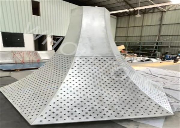 Pattern Cut Hyperbolic Aluminum Column for Subway station