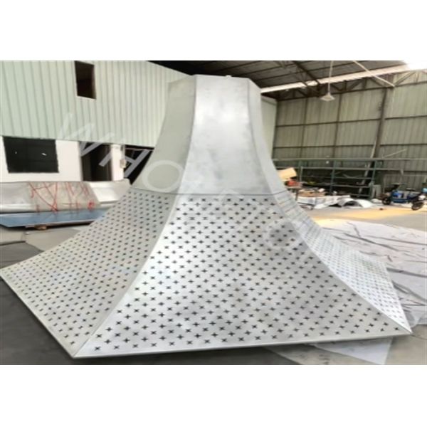 Pattern Cut Hyperbolic Aluminum Column for Subway station