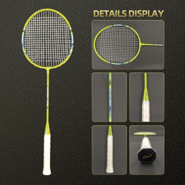 Training Badminton Racket Set Moderate Multicolor Indoor Outdoor