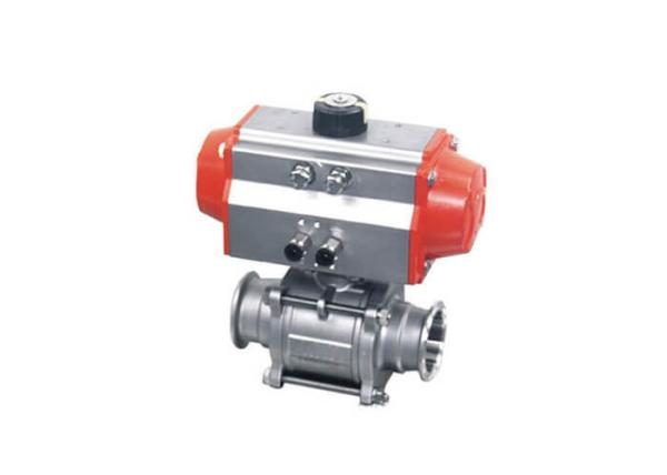 Intelligent  Sanitary Control Valves Pneumatic Operated Ball Valve SS304 DN10~DN100