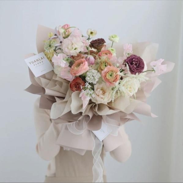 Wholesale Flower Wrapping Paper, Two-color Waterproof Ouya Paper, Flower Bouquets, Gifts, Flower Shop Packaging Materials, Gift Wrapping Paper