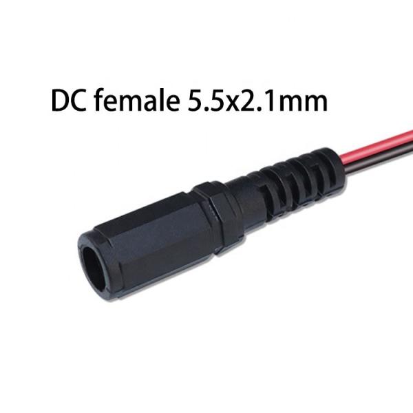 12V  DC 5.5x2.1mm Female Barrel Jack to Alligator Clips Power Cable Connectors for CCTV Security Camera