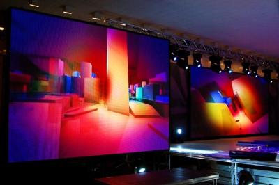 Alumínio ou ferro video magro impermeável das exposições de parede P8mm de SMD 5050 exteriores