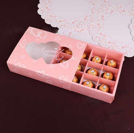 Контейнеры торта розового небольшого прямоугольника ДИИ устранимые