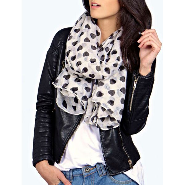 LADY FASHION POLK DOT LIGHTWEIGHT SCARF
