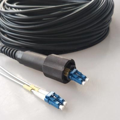 Cabo de fibra PDLC-DLC CPRI LC Duplex Armored SM à prova d'água 7,0 mm jumper de fibra óptica