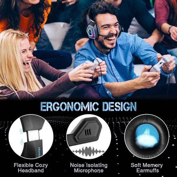 100mA 2.2kohm Hunterspider Noise Cancelling Gaming Headphones