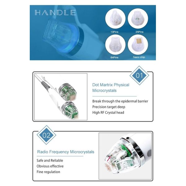 Удаление шрама угорь машины Microneedle частичное RF 64 штырей Nano