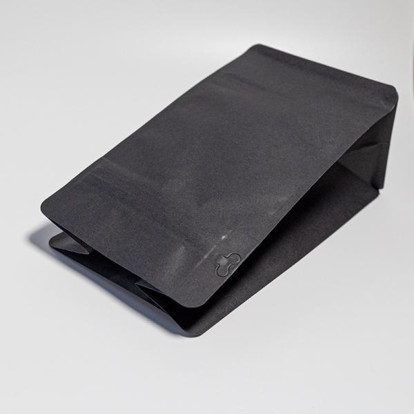 Food Safety Grade Blank Black Kraft Paper Bags Plain Unprinted Custom Branding Wholesale.