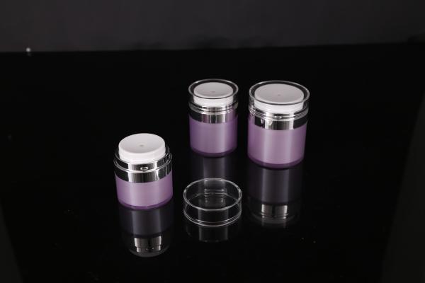 hand lip crystal pump empty square white Screen Printing Airless 30ml Cosmetic Cream Jars