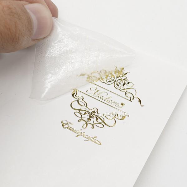 Custom Printed CMYK Color Waterproof Paper Labels , Perfume Bottles and Cosmetics Packaging Stickers
