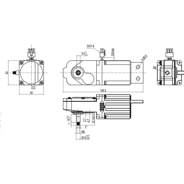 Мотор 24V 1N.M 5A шестерни червя Dc 60BLFX01A-001WG12 260rpm
