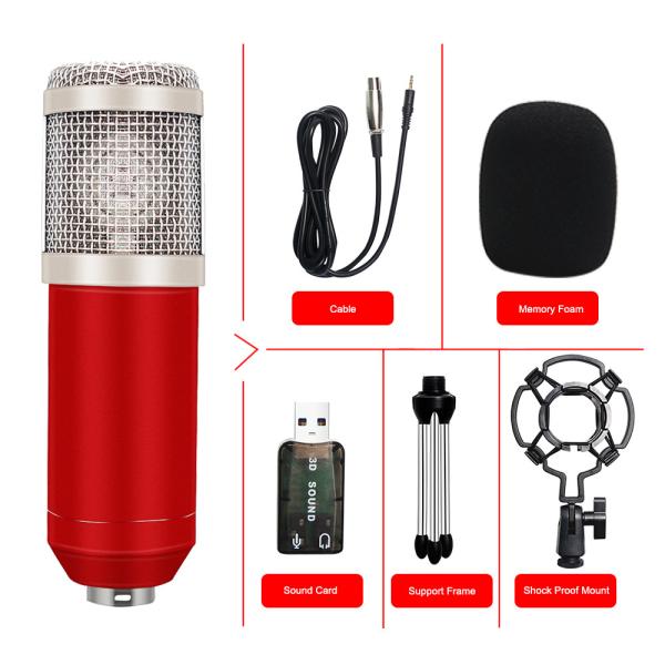 Cable Karaoke Recording 45dB 78 Decibels Condenser Mics