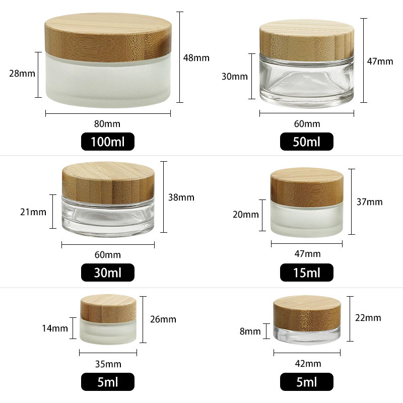 контейнеры 15ml 50ml косметические упаковывая привинчивают опарник сливк стороны капельницы стеклянный