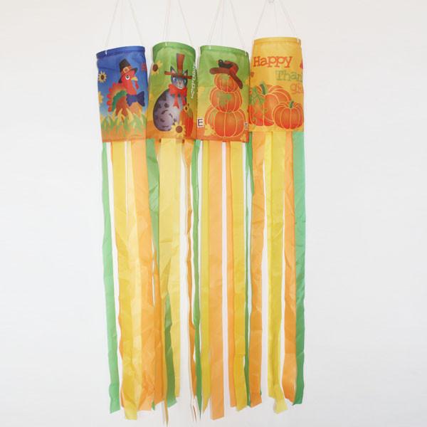 Fall Harvest wind sock turkey cat pumpkin
