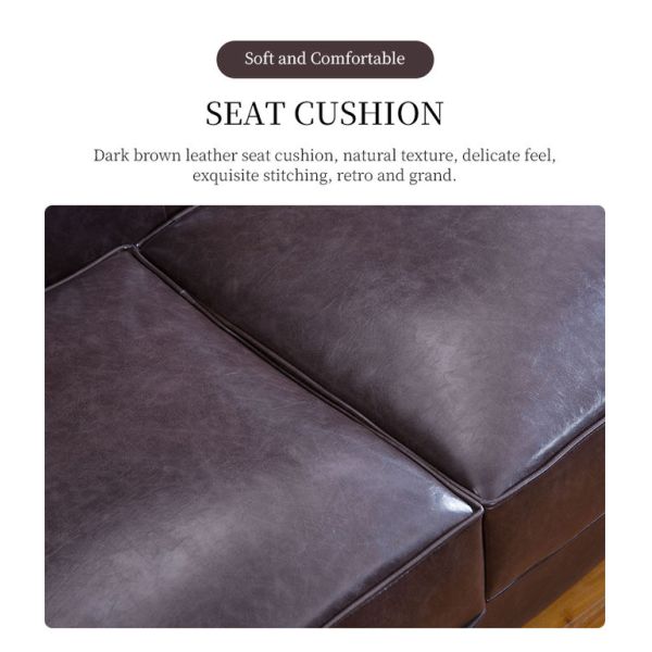 Nidea #8945 American Genuine Leather Sofa Set Sponge Filled Luxury Furniture for Hotel and Villa Living Room