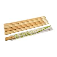 De papel descartável dos hashis de bambu do gêmeo do estilo japonês individualmente envolvido