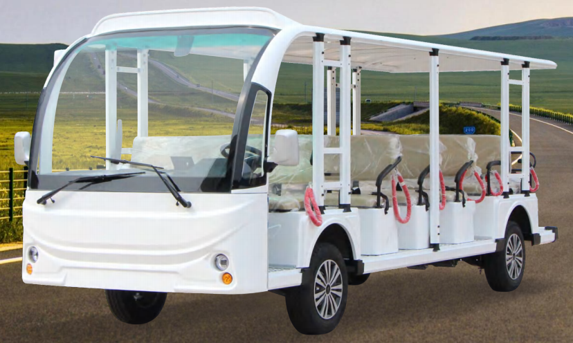 Good Quality Dual-output Speed-sensitive Steering System 8 Seats Shuttle Bus