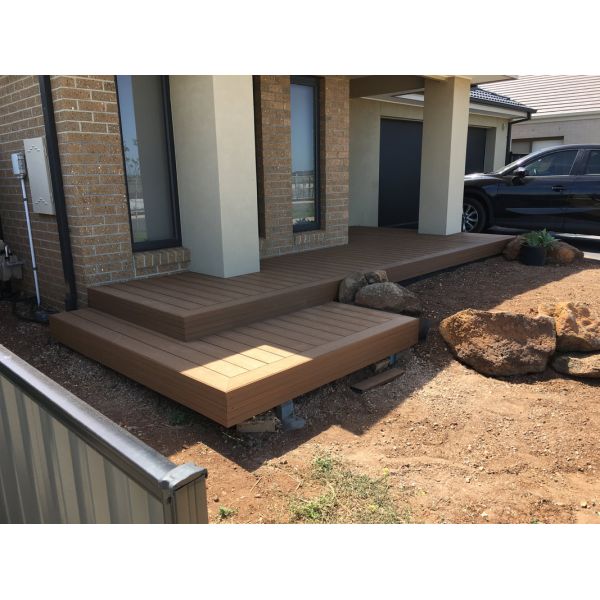 Natural Wood Texture WPC Composite Patio Flooring Plastic Deck Flooring Outdoor