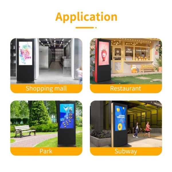 43 inch Touch Screen LCD dual-screen outdoor advertising machine