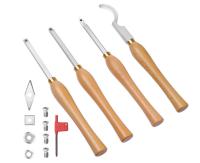 Mini-carbide à pointe d'outils de tournage en bois avec diamants ronde carré cou de cygne creux forme