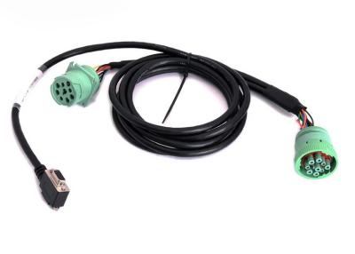 Deutsch 9 Pin J1939 Female to Right Angle HD15 Pin Female and J1939 Male Splitter Y Cable