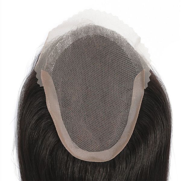 Light Density Remy Hair Men's Toupee Full Hand Tied Technique Swiss Lace Hair System