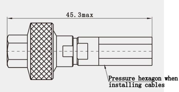 2.92mmK Male Stainless Steel RF Connector for MF542A Cable Regular Salt Spray