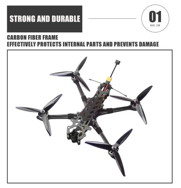 Drone de course FPV analogique 7 pouces avec télécommande longue portée BNF PNP Charge utile 2 3.5 4 kg Longue durée de vol Transmission vidéo